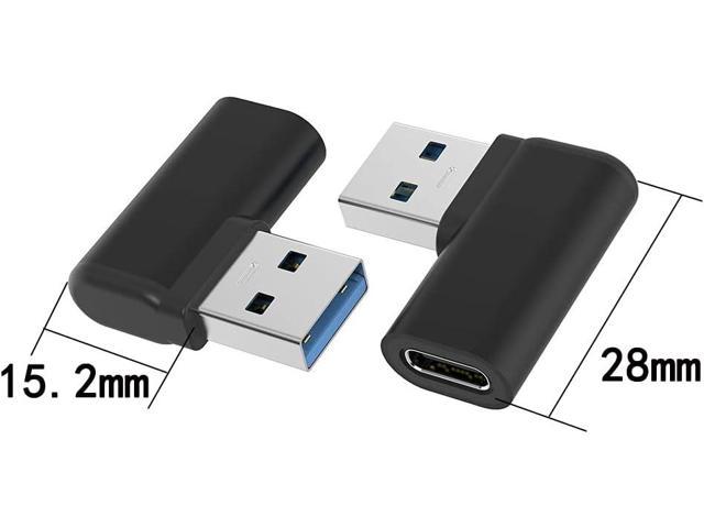 USB C Female to USB A Male Right Angle USB C USB 3.0 Adapter