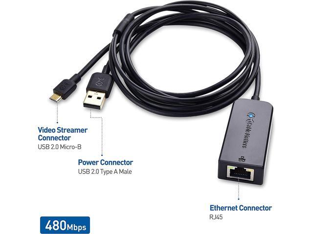 Adattatore Micro USB A Ethernet 480Mbps - Per Streaming Stick Come Chromecast E Fire TV