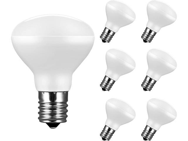 R14 LED Bulb E17 Intermediate Base LED Bulb Dimmable 4W(40W Equivalent) 300  Lumens Curio Cabinet Light Bulb Daylight White 5000K Flicker-Free Pack of 6  - Newegg.com
