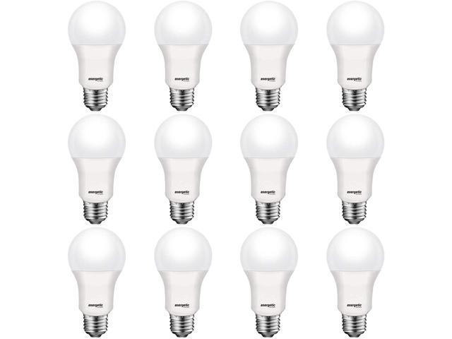 16 pack LED Light Bulbs 40 60 75 Watt Equivalent A19 Dimmable Daylight 5000k Lot 
