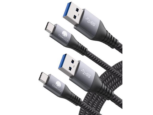 10ft Long Braided Type-C Cable C-to-C Sync Charger Power Cord for USB-C Phones 