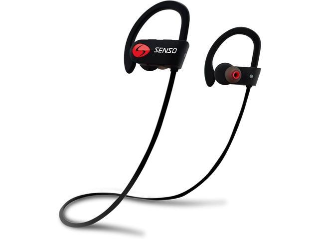 Senso Bluetooth Headphones, Best Wireless Sports Earbuds w/Mic IPX7  Waterproof HD Stereo Sweatproof Earphones for Gym Running Workout Noise  Cancelling