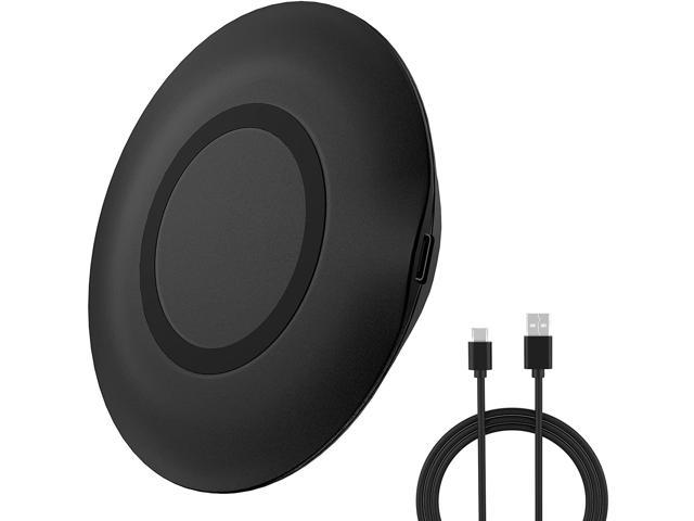 Wireless Desktop Charger with Headphone Stand Sturdy Headset Holder & Wireless Charger Pad Compatible Airpods Max Wired Charing Iwatch iPhone 12/12 Pro/11/XS Max with LED Indicator Black 