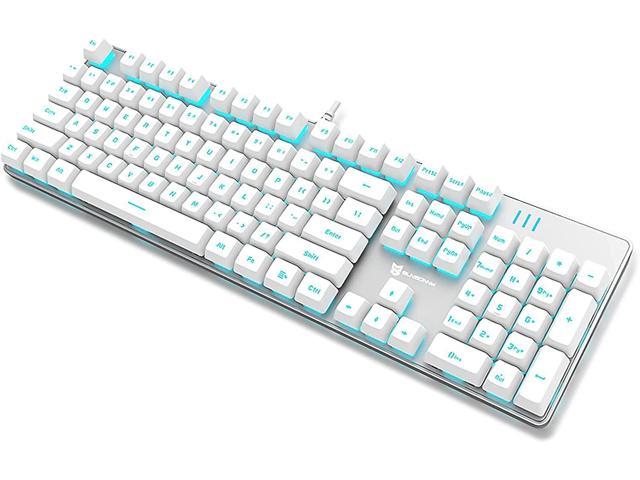 white keyboard with light up keys