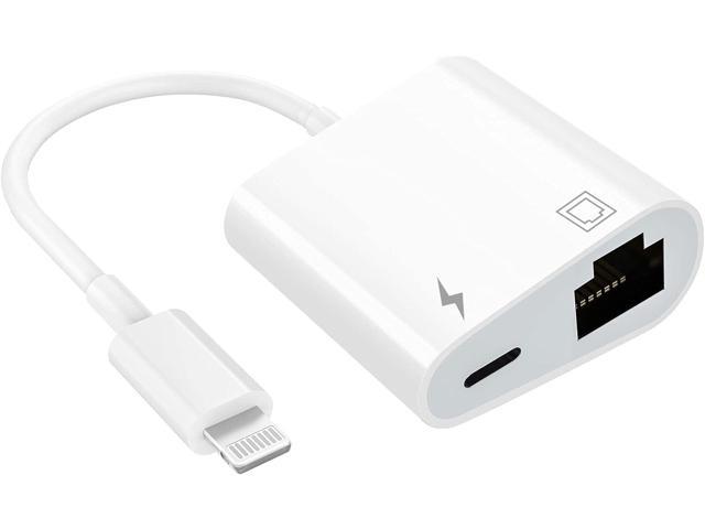 marge Doodt Duwen Lightning to Ethernet Adapter, [Apple MFi Certified] 2 in 1 RJ45 Ethernet  LAN Network Adapter with Charge Port Compatible with iPhone/iPad/iPod, Plug  and Play, Supports 100Mbps Ethernet Network - Newegg.com