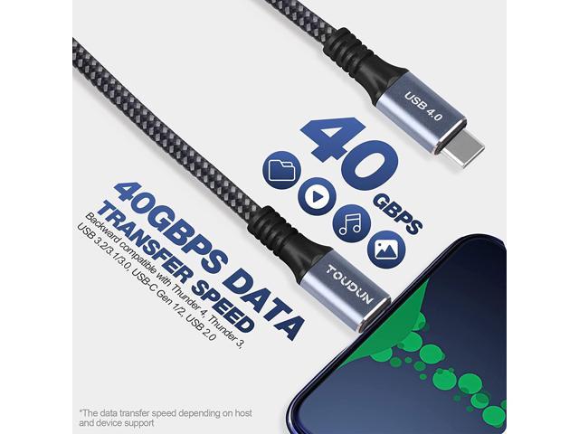 and USB 2.0 USB-C Gen 1/2 USB 3.2/3.1/3.0 Thunderbolt 3 1m USB c to USB c Cable TOUDUN 100W Fast Charging 10Gbps Data Transfer 4K@60Hz Video USB C Cable Compatible with Thunderbolt 4 