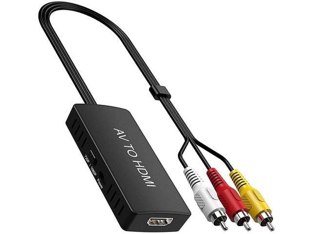 RCA to HDMI Converter, sartyee AV to HDMI Cable, Composite to HDMI Adapter PAL/NTSC Support 1080P, Compatible with Game Console, Set-Top Box, TV, DVD/VCD, Monitor Set-Top Boxes - Newegg.com