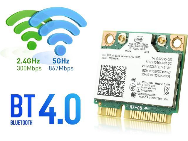 7260HMW WiFi Card, Dual Band Wireless-AC 7260 Mini PCIe Network