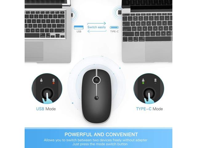 wireless mouse with two usb receivers