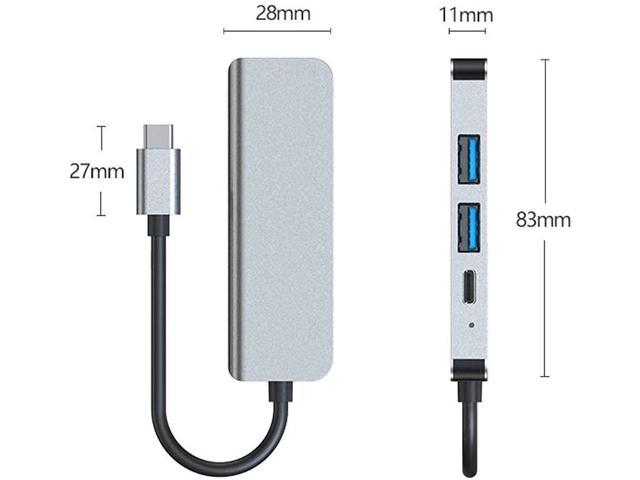 USB C Hub 4in1 HDMI Multiport Adapter and USB C to Mini DisplayPort Cable