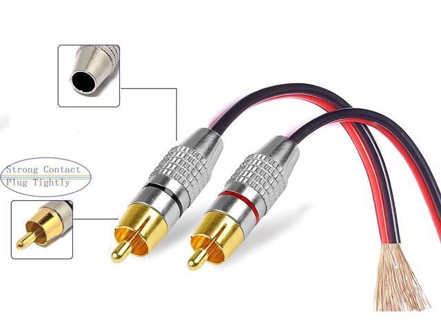 Great Barrier Reef erotisch commentator Speaker Cable Bare Wire to RCA Male Plug Adapter 2PCS RCA Connector to  Speaker Wire Adapter Audio Open End for Amplifiers Speaker(3ft) - Newegg.com