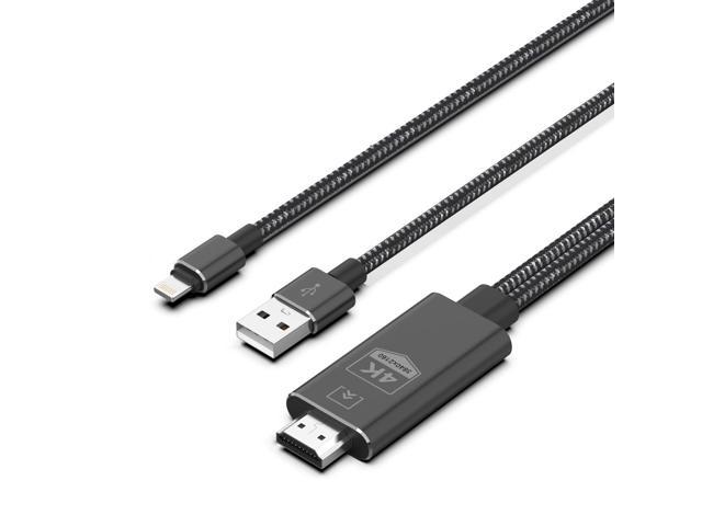 8 Pin Lightning to HDMI Adapter VGA Digital AV Cable For iPhone 5 5s 5c Aluminum 