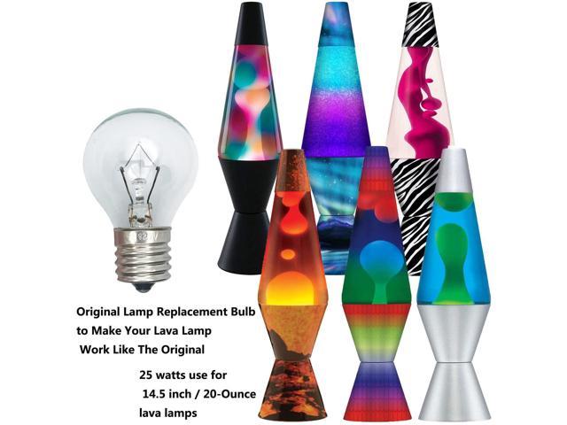 2 Pack Authentic Lava Lamp 25 Watt Replacement Bulbs for 14.5" 20oz Lamps 