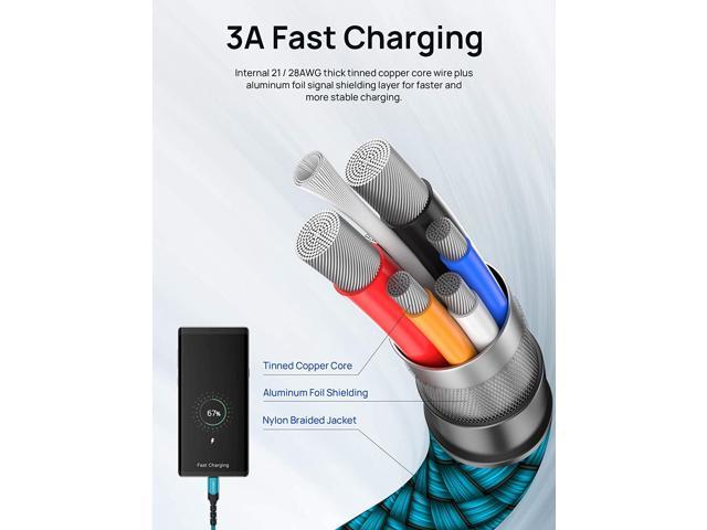 USB A to Type C Charge Nylon Braided Cord Compatible with Samsung Galaxy S20 S10 S9 S8 Plus Note 10 9 8,PS5 Controller,USB C Charger Yellow-Price USB-C Cable 3A Fast Charging 3FT