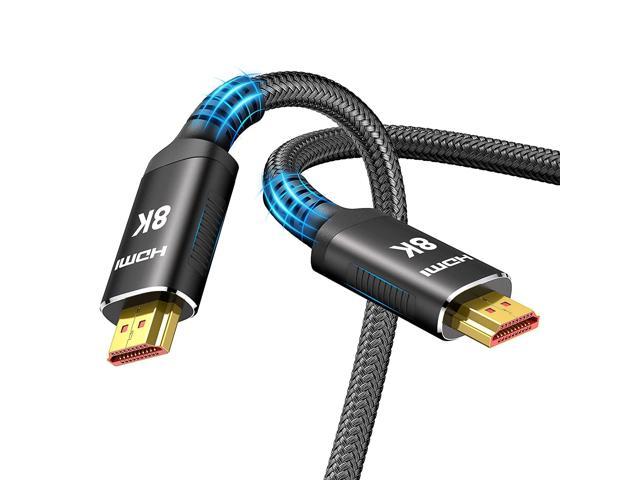 8K HDMI Cable 2.1 10FT/3M Snowkids 48Gbps High Speed 3D 8K60 144Hz Braided HDMI Cord eARC Dolby Vision HDR10 HDCP 2.2&2.3 Compatible with Roku - Newegg.com