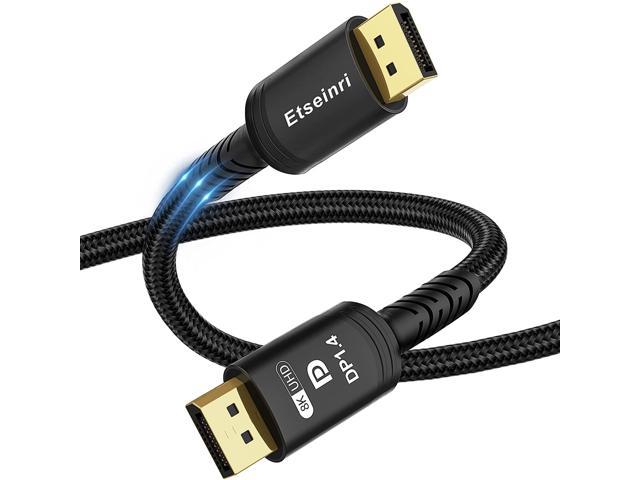 32.4Gbps 8K@60Hz, 4K@144Hz, 2K@240Hz HDCP 2.2 8K DisplayPort Cable 1.4 240Hz Silkland DP 1.4 Cable 6.6ft Zinc-Alloy High Speed Display Port Cord Compatible for Laptop PC Gaming Monitor HBR3 
