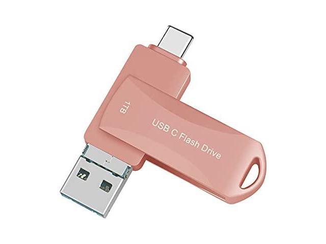 Thumb Drives 2000GB with Type-C Port 2TB USB 2.0 Flash Drive Portable High Speed USB Type-C Flash Drive for Android Smartphones/PC/Tablets/Mac/Laptop Waterproof 2 in 1 OTG Type C Memory Stick 