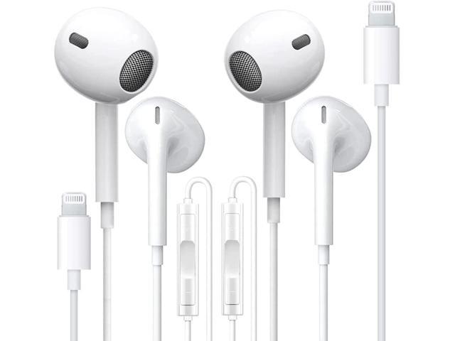 in Ear Headset Stereo Noise Canceling Isolating with Built-in Microphone&Volume Control Compatible with iPhone 13 12 SE 11 X 8 7-All iOS Apple MFi Certified iPhone Earbuds Wired Lightning Headphones 
