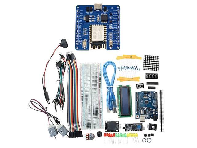 MicroPython Programming ESP8266 Development Board & for UNO R3 Starter 1602 LCD L293D Motor LED Matrix MB102 Breadboard - OEM