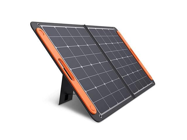 SolarSaga 100W Portable Solar Panel for Explorer 240/300/500/1000 Power Station, Foldable US Solar Cell Solar Charger with USB Outputs for Phones (Can't Charge Explorer 440/ PowerPro)
