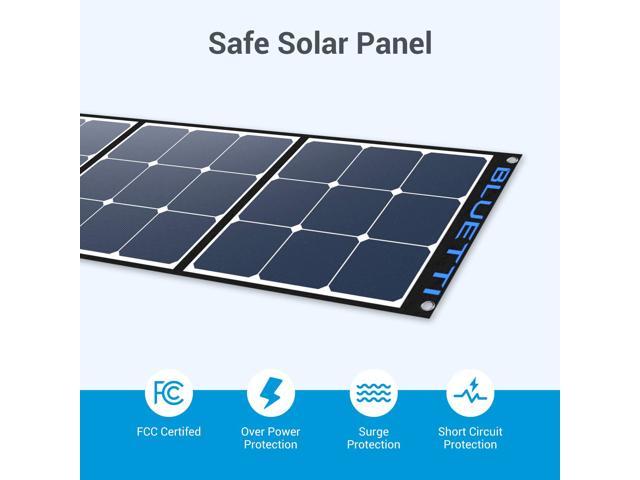 BLUETTI SP200 200w Monocrystalline Solar Panel for AC200P/EB70/AC50S/EB150/EB240 Portable Power Station Foldable Solar Charger for Outdoor RV Camper Off Grid Solar Power Backup MC4 Charging Cable 3M