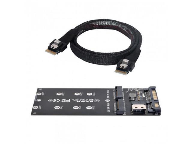 Jimier Sff 8654 Cable And Card U2 Kit Ngff M Key To Slimline Sas Nvme Pcie Ssd Sata Adapter For 5240
