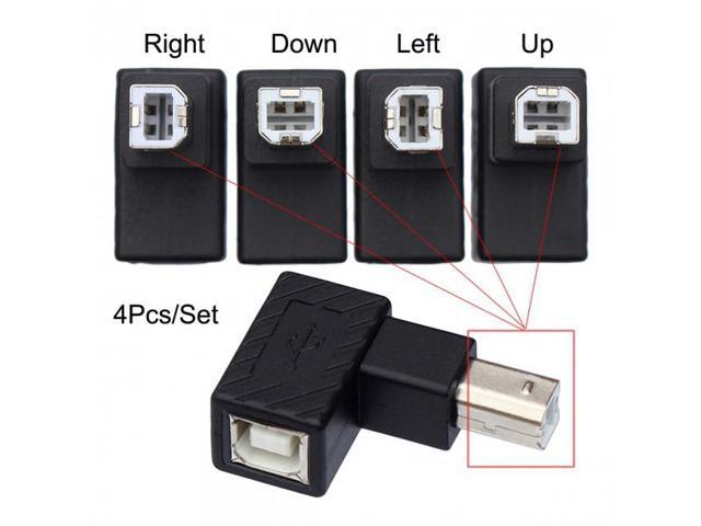 Chenyang Cable 4Pcs USB 2.0 B Type Male to Female Extension Adapter ...