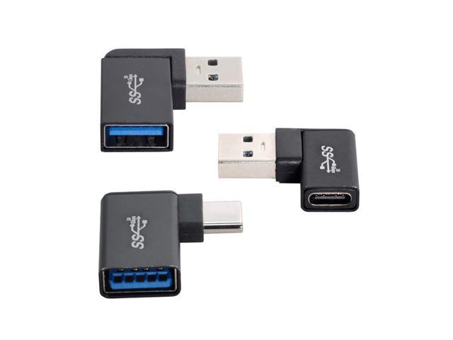 90 Degree USB 3.1 Type C Male To USB 3.0 A Female Data OTG Converter Adapter US 