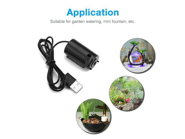 Small Water Pump Mini Mute Submersible USB 5V 1M Cable Garden Home Fountain Tool 
