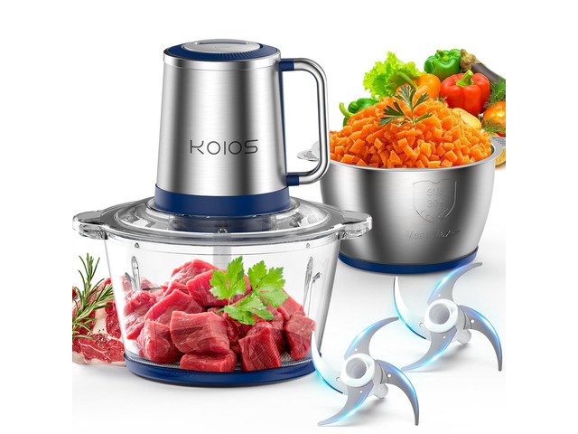 Food Processors,500W Powerful Small Meat Grinder & Food Chopper Electric Vegetable Chopper One 8 Cups Bowl S Blades Meat Fish Vegetable Baby Food