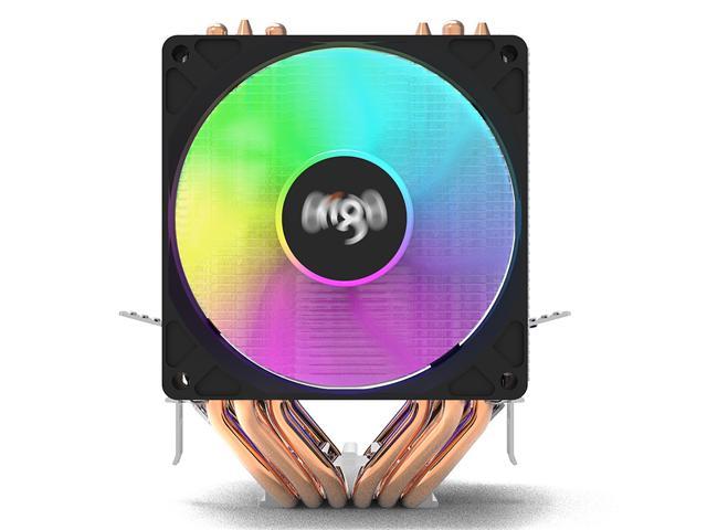 Aigo CPU Cooler PC Heatsink with 4 Heatpipes 20mm PWM Radiator Fan and Blue LED 
