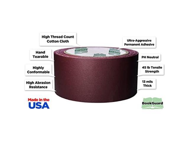 2 Burgundy, Black And Navy Blue Premium Book Binding Repair Tape Bundle 