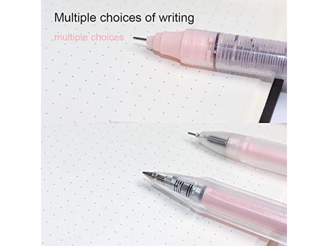Bupoo Gel Pens Set,0.35Mm Pens Fine Point & 0.5Mm Pens Fine Point, Black  Quick-Drying Ink.There Are 5 Types Of Gel Ink Pens (Light Pink) 