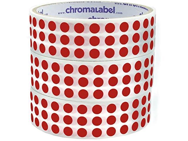 ChromaLabel 1/4 inch Color-Code Dot Labels Red 1,000/Roll 