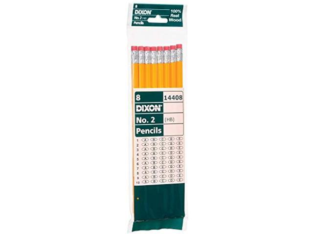 - New 2 HB Soft Black Core Dixon No 8-Count 2 Yellow Pencils Wood-Cased 14408 