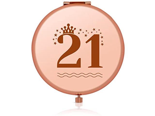 21st Birthday Gifts for Women 21 Year Old Birthday Gifts for Her Happy 21st Birthday Gifts for BFF Niece Girlfriends Compact Makeup Mirror for