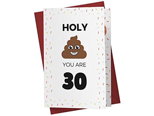 Funny 30Th Birthday Card Funny 30 Years Old Anniversary Card Happy 30Th  Birthday Card Hilarious 30Th Birthday Card With A Red Envelope 