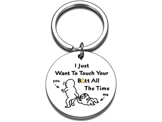 Funny Valentine's Day Gifts for Boyfriend Husband from Girlfriend Wife Anniversary Birthday Gift for Him Soulmate Lover Couple Christmas Gift Wedding Gift for Hubby fiancé My Favorite Keychain Jewelry 