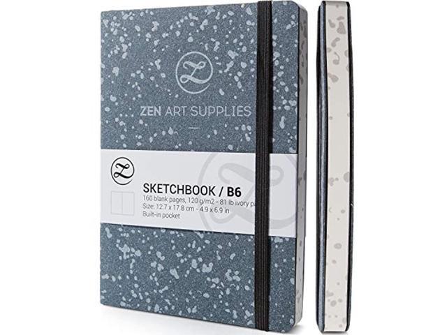 B6 Leather Cover Ivory Paper Sketchbook Journal (5x7) –ZenArtSupplies –  ZenARTSupplies