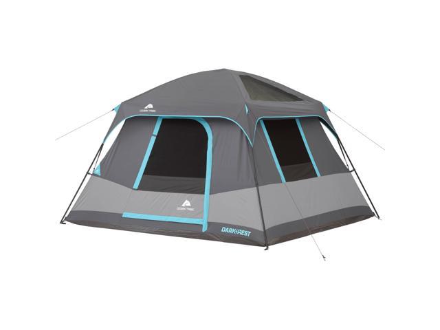 Ozark Trail 6-Person Dark Rest Cabin Tent w/Skylight Ceiling Panels Sports  Protective Gear