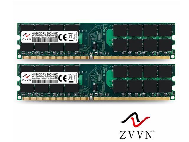ZVVN 8GB Kit (2x 4GB) 240-Pin DDR2 DIMM DDR2 800 (PC2 6400) Desktop Computer Memory RAM Model