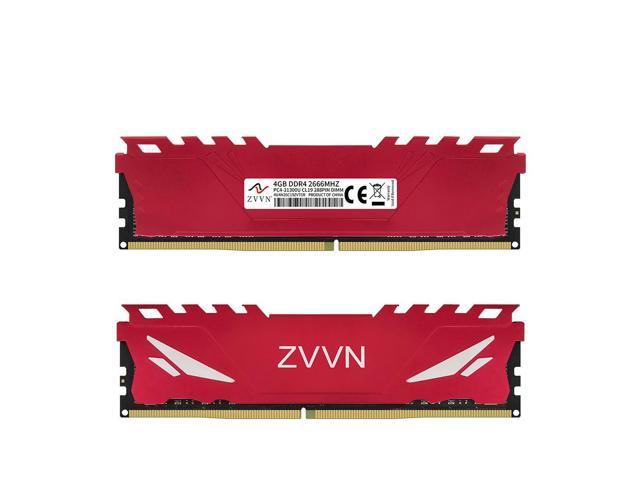 ZVVN 8GB (2 x 4GB) DDR4 2666 (PC4 21300) Red Desktop Memory Model 4U4H26C19ZVT0R02
