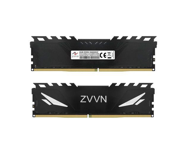 ZVVN  8GB (2 x 4GB) DDR4 2666 (PC4 21300) Black Desktop Memory Model 4U4H26C19ZVT0H02