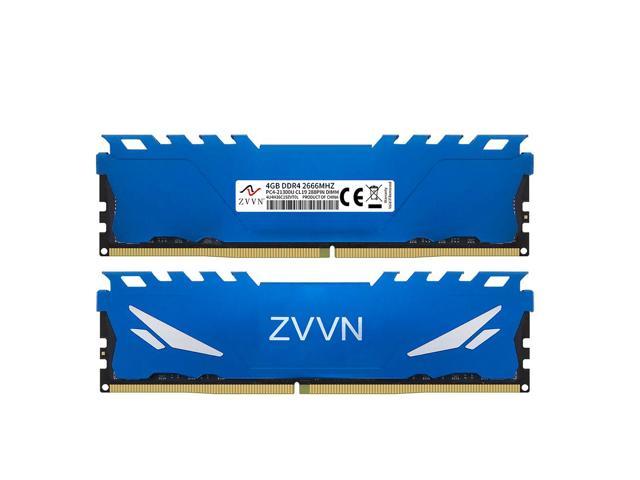 ZVVN  8GB (2 x 4GB) DDR4 2666 (PC4 21300) Blue Desktop Memory Model 4U4H26C19ZVT0L02