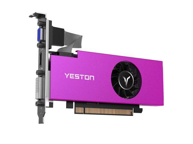 Yeston AMD Video Card Radeon RX550 4G D5 LP Gaming Graphics Card GPU,  4G/128bit/GDDR5 PCI-Express 3.0x8 DirectX 12,DVI+HDMI+VGA Desktop Graphics  Card 