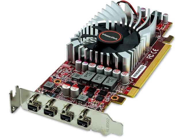 VisionTek Radeon RX 560 4GB GDDR5 4M 4K Graphics Card, 4 Mini DisplayPort, 7.1 Surround Sound, PCI Express, Low-Profile GPU, ATX & SFF (901278)