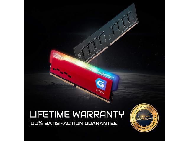 GeIL ORION RGB DDR4 RAM，16GB (8GBx2) 3600MHz 1.35V XMP2.0，Intel