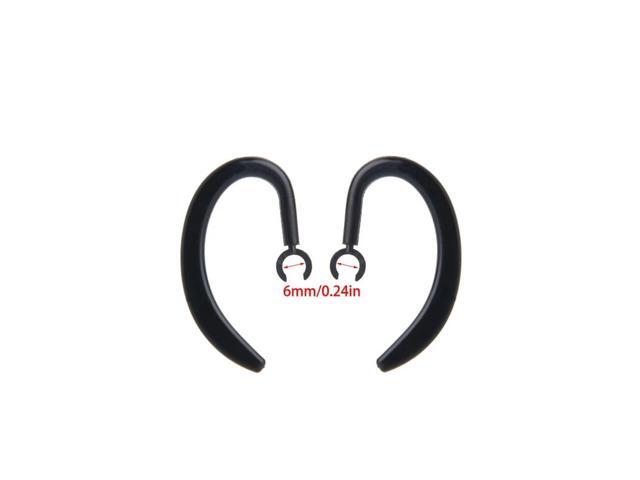 Secure Fit Ear Hook Clamp for 6mm Wireless Running Headphones Black Clip