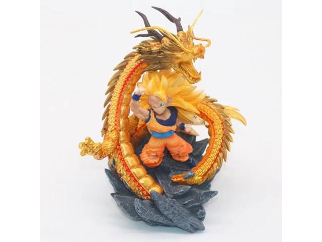 Q Version Dragon Ball Z Figure Ssj3 Goku Action Figures Dragon Fist  Explosion 14CM PVC GK Statue Collectible Model Toys