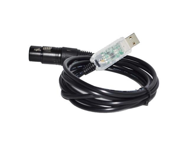 FT232RL USB TO RS485 3PIN 3P DMX512 DMX 512 XLR FEMALE CONVERTER CABLE FOR  FREESTYLER STAGE LIGHTNING CONTROLLER KABLE (Color E) Cable length:5M 